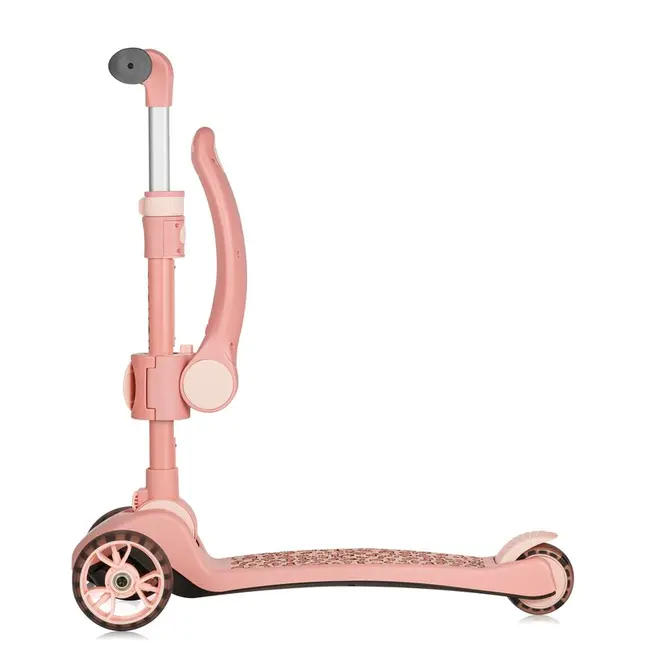 Trotineta, Lionelo, Franky, Multifunctionala, Pliabila, Pana la 50 kg, Bicicleta cu 3 roti si trotineta de echilibru, Ghidon reglabil, Sezut detasabil, Roti cu LED, Conform cu EN71, EN62115, 12 luni+, Roz BYNLO-FRANKY_PINK_ROSE