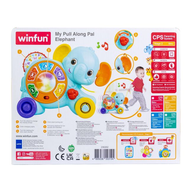 WINFUN JUCARIE DE TRAS ELEFANT CU SUNETE SI LUMINI VIVWin230202