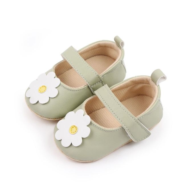 Pantofi verzi cu floare pentru bebelusi chbz2249-2-va3