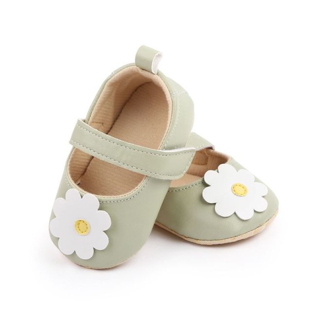Pantofi verzi cu floare pentru bebelusi chbz2249-2-va3