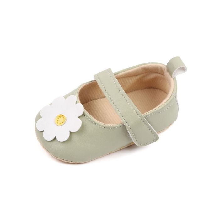 Pantofi verzi cu floare pentru bebelusi chbz2249-2-va3