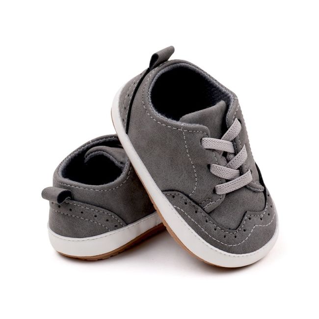 Pantofiori gri pentru bebelusi - kary csbbw7087-2-va2