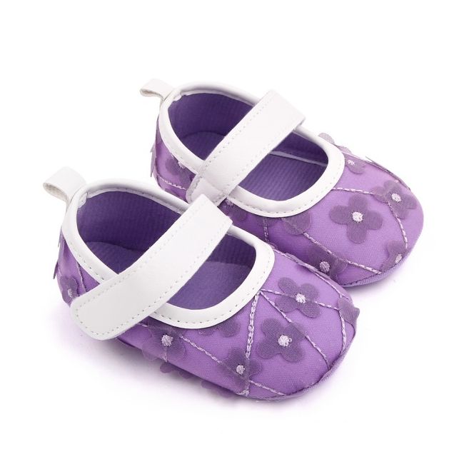 Pantofiori mov cu floricele pentru fetite chd2668-2-va2