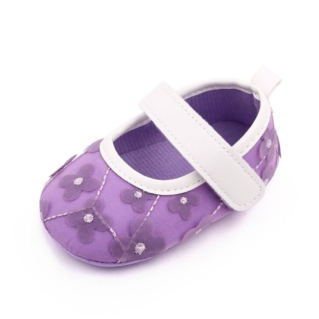 Pantofiori mov cu floricele pentru fetite chd2668-2-va2