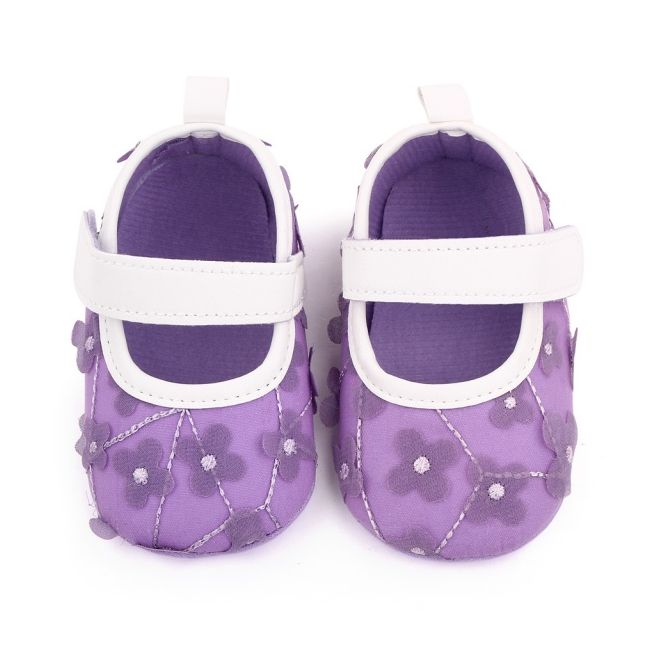 Pantofiori mov cu floricele pentru fetite chd2668-2-va2