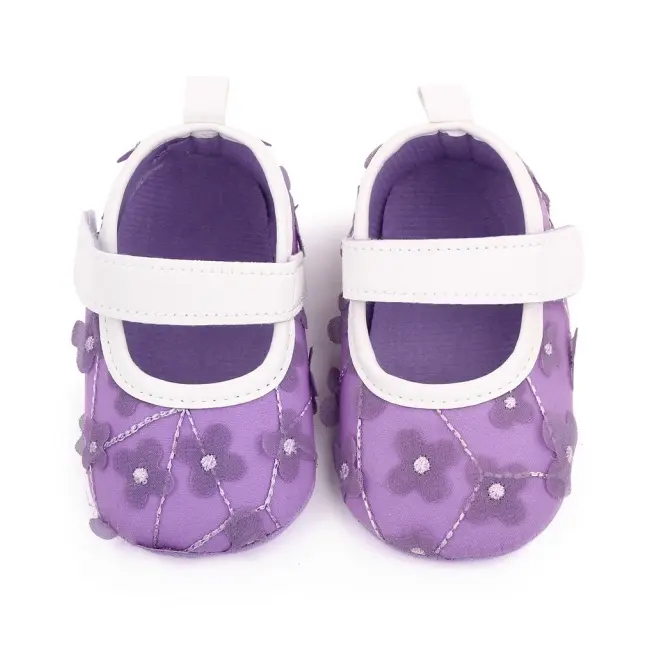 Pantofiori mov cu floricele pentru fetite chd2668-2-va2