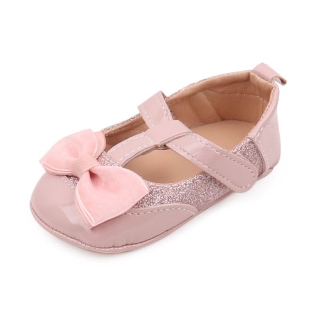 Pantofiori roz pudra din lac cu fundita - lola csbbw3094-3-va1