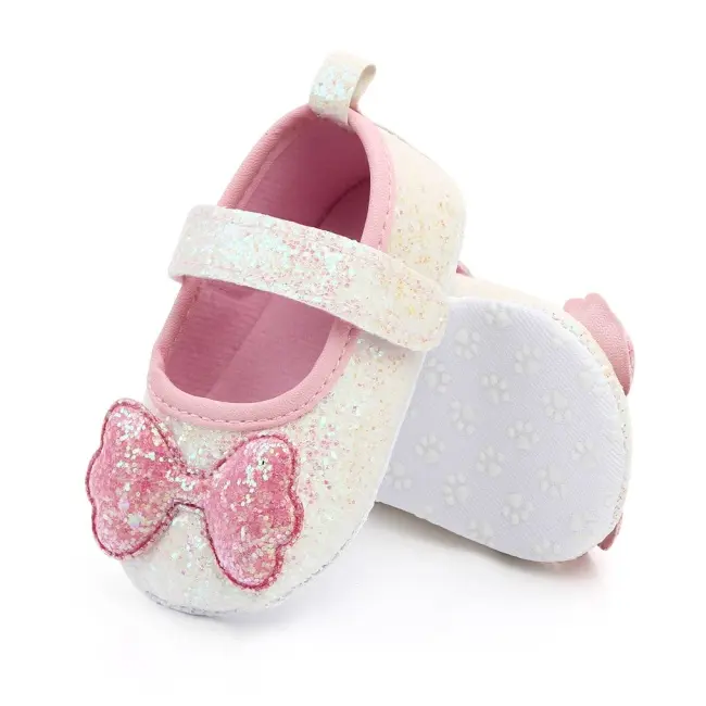 Pantofiori sclipitori cu fundite roz chd2240-3-va3