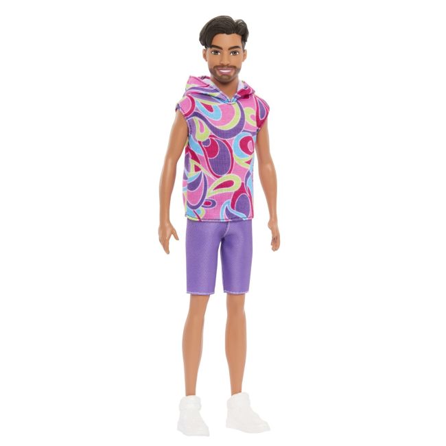 BARBIE PAPUSA BAIAT FASHIONISTAS BRUNET CU BARBA SI TRICOU CU GLUGA VIVMTDWK44_HRH26