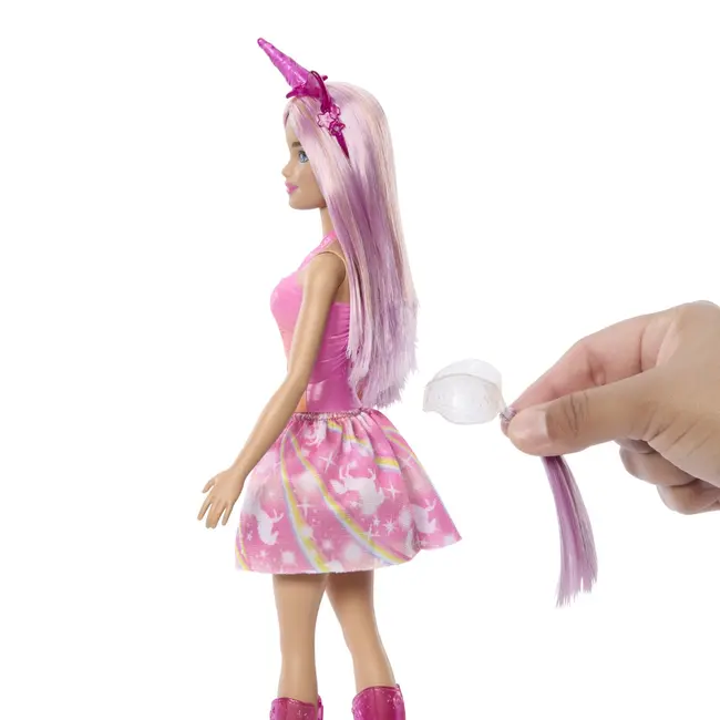 BARBIE PAPUSA BARBIE CU ACCESORII MAGICE DE UNICORN VIVMTHRR13