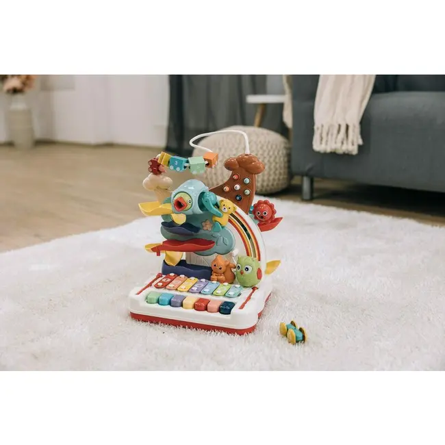 Jucarie interactiva, Free2Play, Cu o varietate de jocuri, Cu pian sau xilofon, Cu pista de masini, Cu bile, 26x28x36 cm, 36 luni+, Multicolor BYN82979