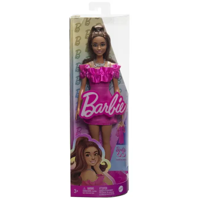 PAPUSA BARBIE FASHIONISTA SATENA CU ROCHIE ROZ VIVMTHRH15