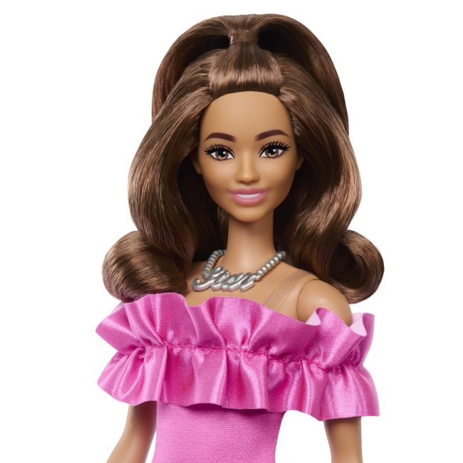 PAPUSA BARBIE FASHIONISTA SATENA CU ROCHIE ROZ VIVMTHRH15