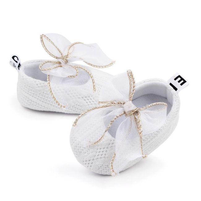 Pantofiori albi cu fundite din organza chd2758-3-va4