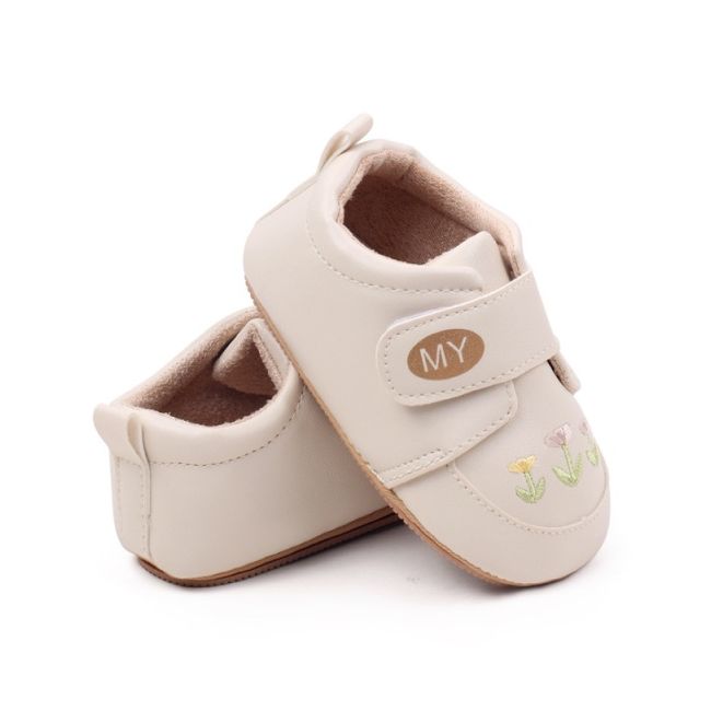Pantofiori crem cu broderii florale chbmb4026-2-va3