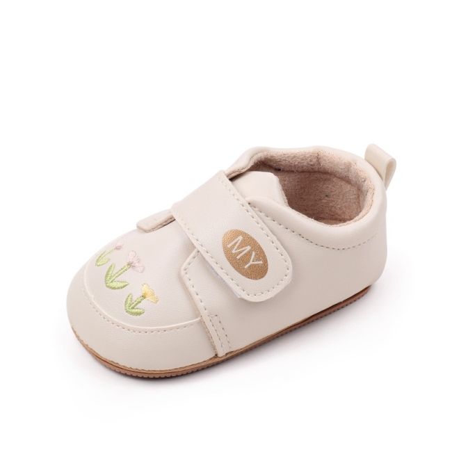 Pantofiori crem cu broderii florale chbmb4026-2-va3