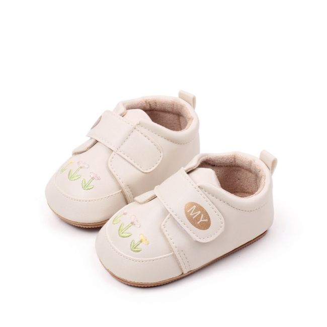 Pantofiori crem cu broderii florale chbmb4026-2-va3