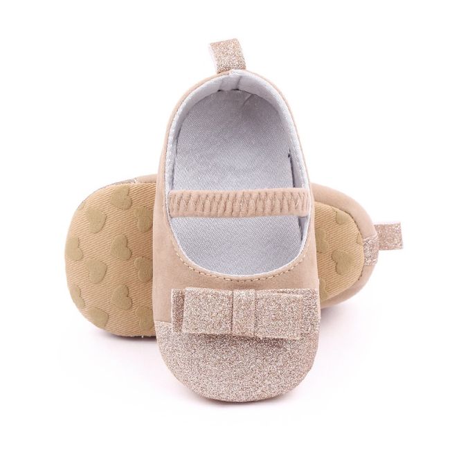 Pantofiori crem cu fundite sclipitoare csbm2350-3-va4