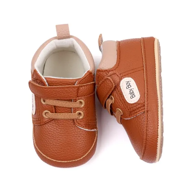Pantofiori maro pentru baietei - baby boy csbnb3114-4-va5
