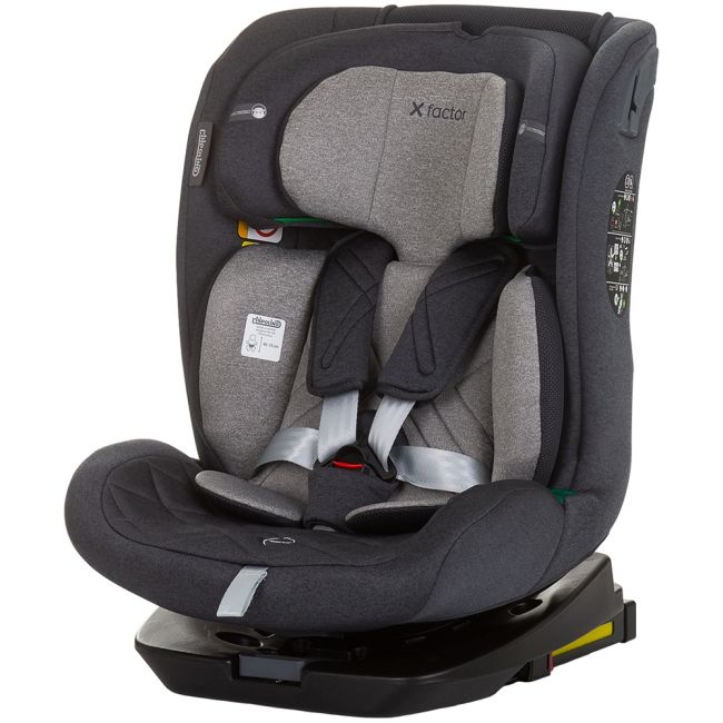 Scaun auto chipolino x factor i-size 40-150 cm granite cu sistem isofix hubstkxf0242gn