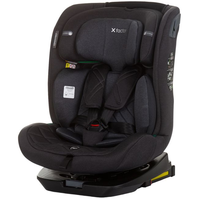 Scaun auto chipolino x factor i-size 40-150 cm obsidian cu sistem isofix hubstkxf0241ob