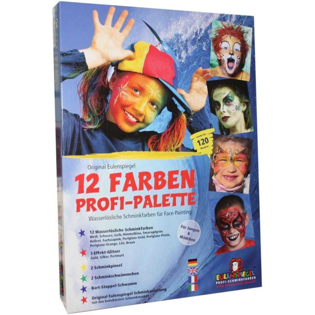 Set 12 culori germane face paint Paleta Profesionala Eulenspiegel ST18293 BBJST18293_Initiala