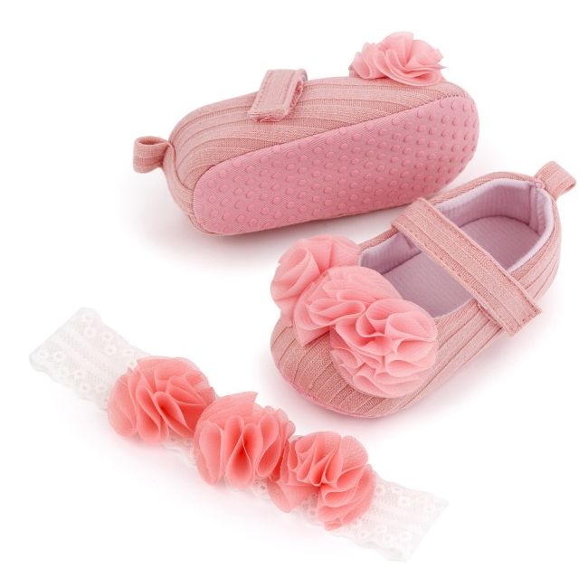 Set pantofiori roz somon si bentita asortata chd2627-5-va5