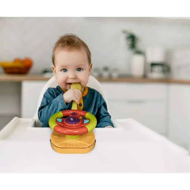 Volan interactiv, Free2Play, Cu sunete si lumini, Cu oglinda, 37x45,5x10,5 cm, 18 luni+, Multicolor BYN82986