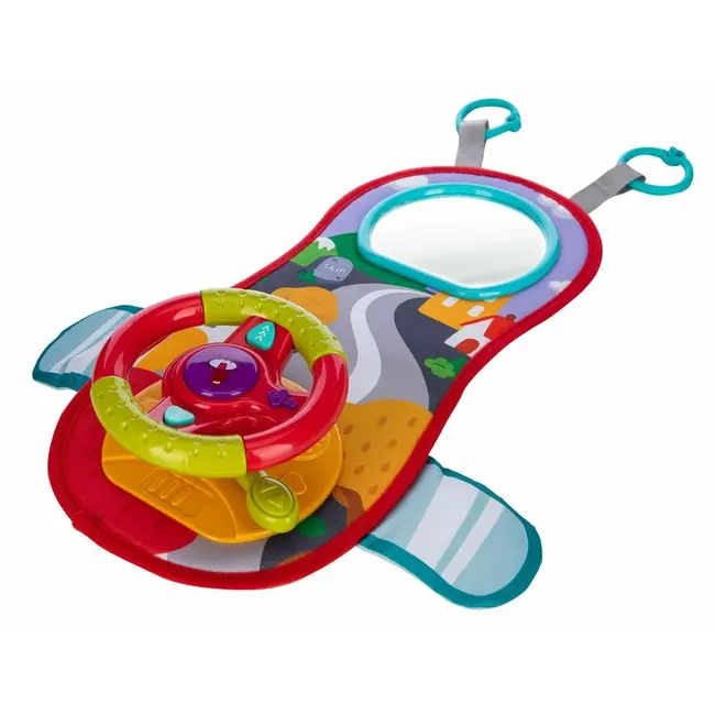 Volan interactiv, Free2Play, Cu sunete si lumini, Cu oglinda, 37x45,5x10,5 cm, 18 luni+, Multicolor BYN82986