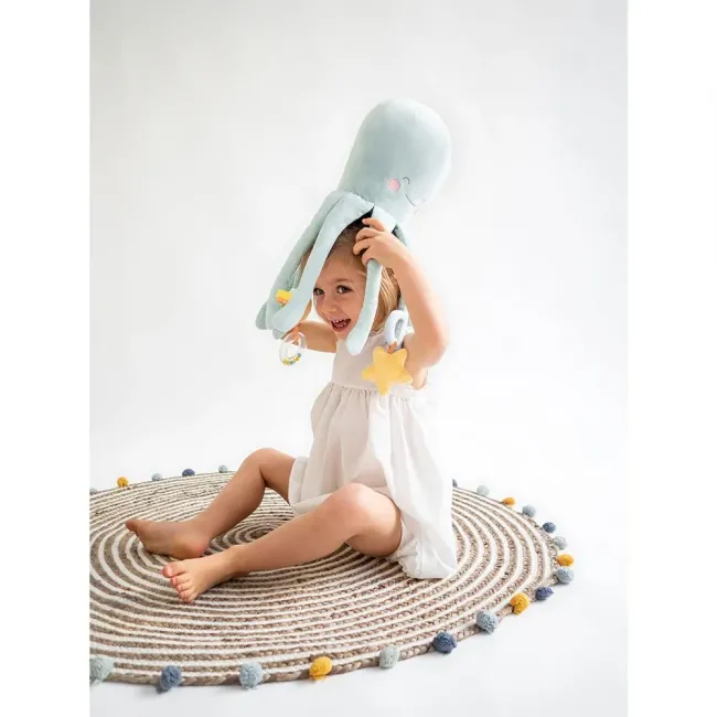 Jucarie Senzoriala, De Plus,   Happy Sea   Multiactivity Giant Octopus - Mint Pjb31141