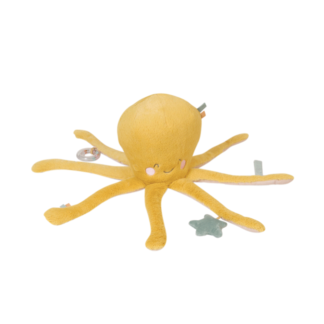 Jucarie Senzoriala, De Plus,   Ocean Life   Multiactivity Giant Plushie  Octopus Mustard Pjb31152
