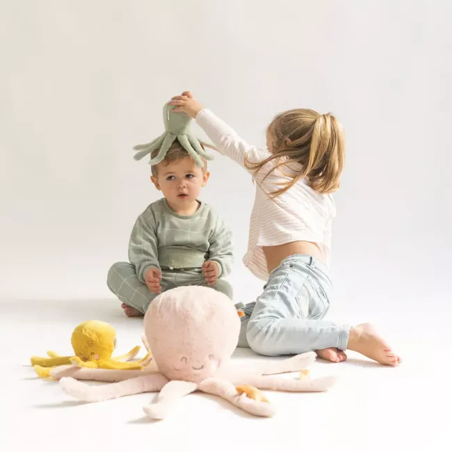 Jucarie Senzoriala, De Plus,   Ocean Life   Multiactivity Giant Plushie Octopus Mint Pjb31151