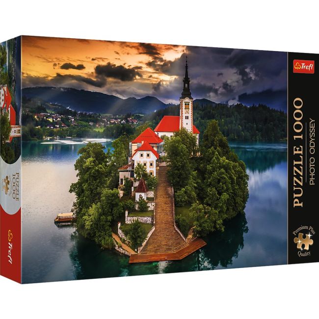 PUZZLE TREFL 1000 PREMIUM PLUS PHOTO ODYSSEY LACUL BLED SLOVENIA VIV10797