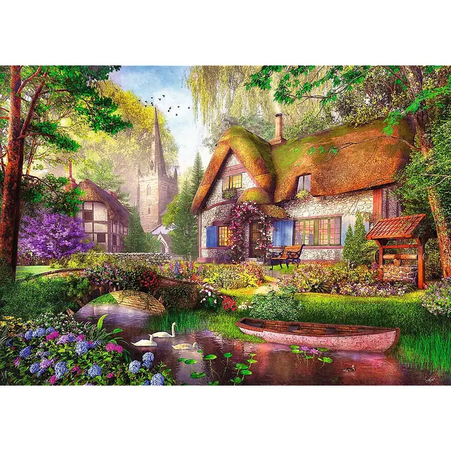 PUZZLE TREFL 1000 PREMIUM PLUS TEA TIME CASUTA DIN PADURE VIV10804
