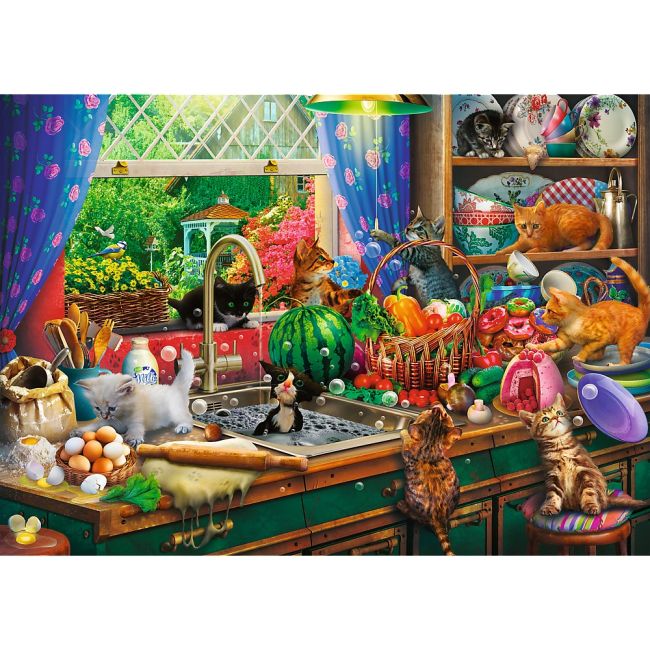 PUZZLE TREFL 1000 PREMIUM PLUS TEA TIME PISICI NAZDRAVANE VIV10839