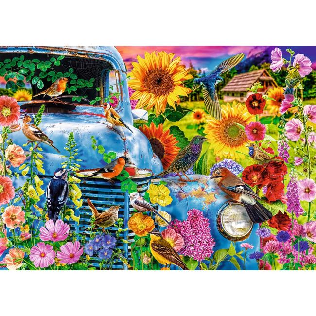 PUZZLE TREFL 1000 PREMIUM PLUS TEA TIME VIATA LA TARA PASARI CANTATOARE VIV10848