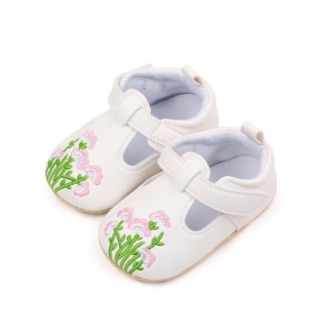 Pantofiori albi cu broderie florala csbz3037-3-va5