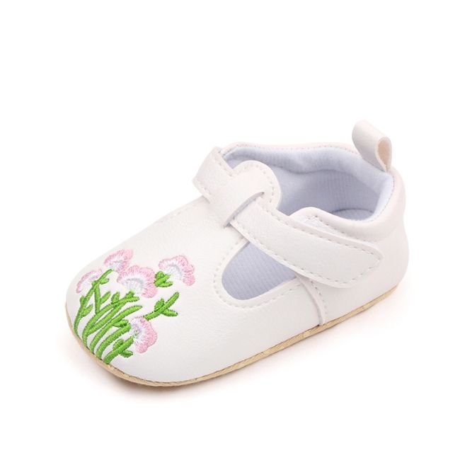 Pantofiori albi cu broderie florala csbz3037-3-va5