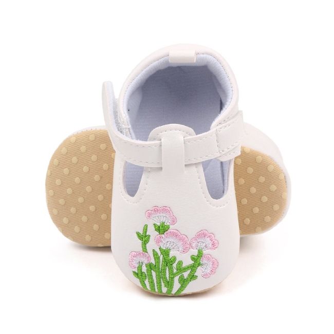 Pantofiori albi cu broderie florala csbz3037-3-va5