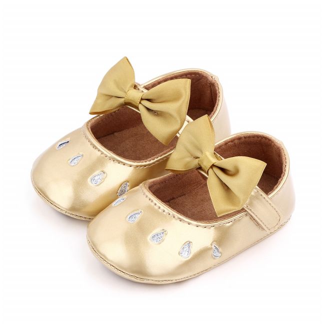 Pantofiori aurii din lac cu puncte argintii chd2585-3-va8