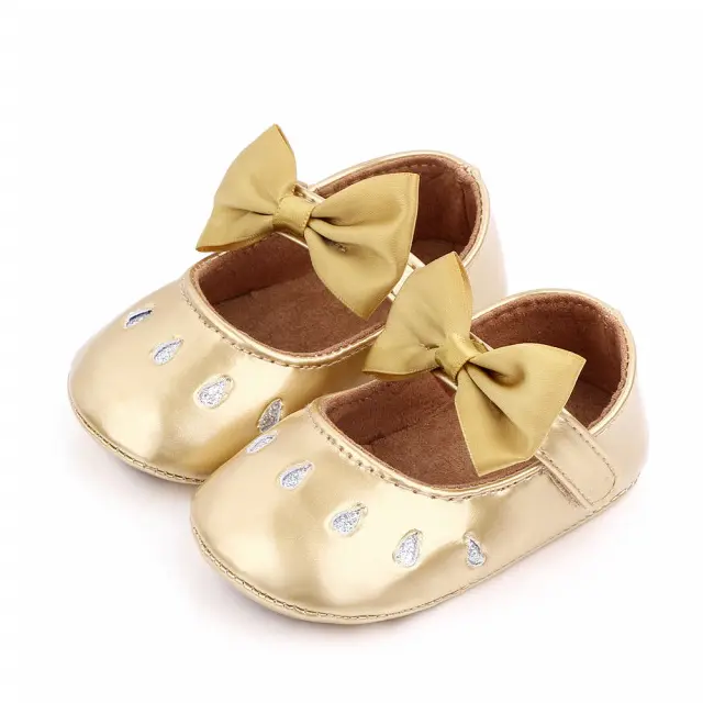 Pantofiori aurii din lac cu puncte argintii chd2585-3-va8