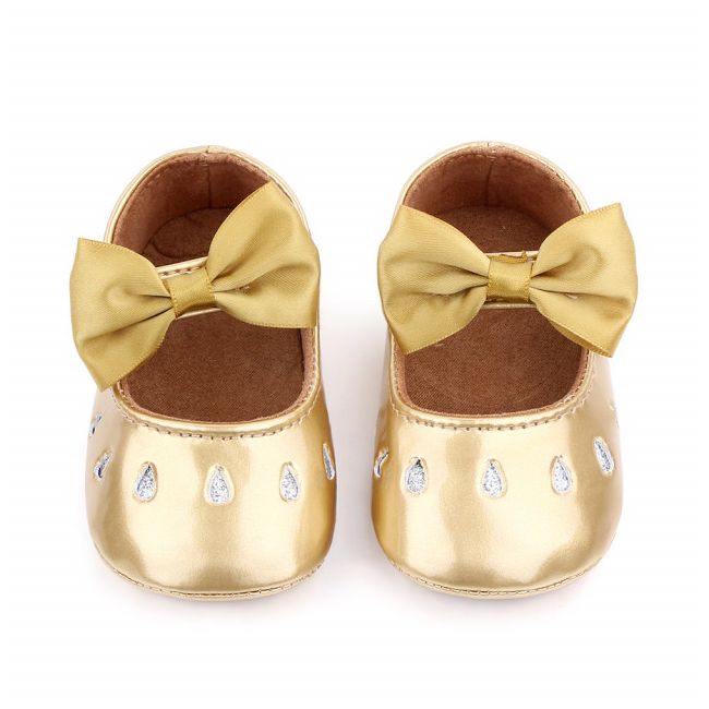 Pantofiori aurii din lac cu puncte argintii chd2585-3-va8
