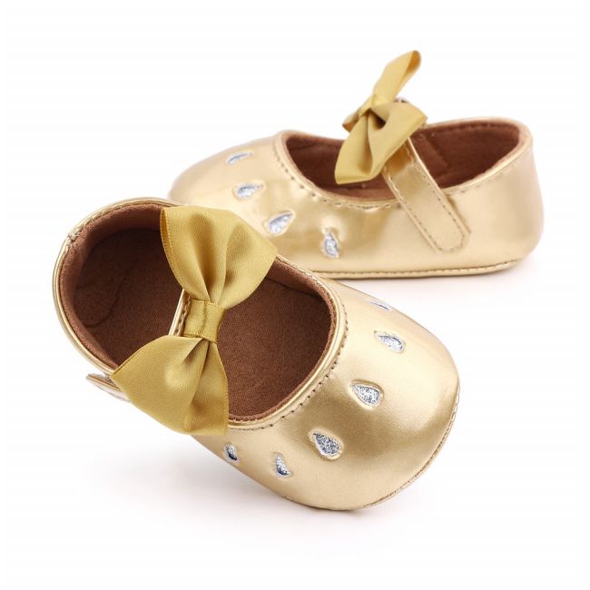 Pantofiori aurii din lac cu puncte argintii chd2585-3-va8