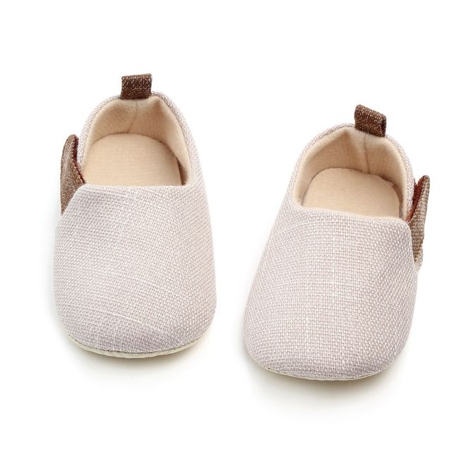 Pantofiori crem tip mocasini pentru baietei chd2210-4-va7