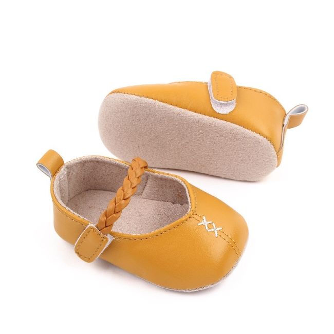 Pantofiori galben mustar pentru fetite chbc2261-2-va6