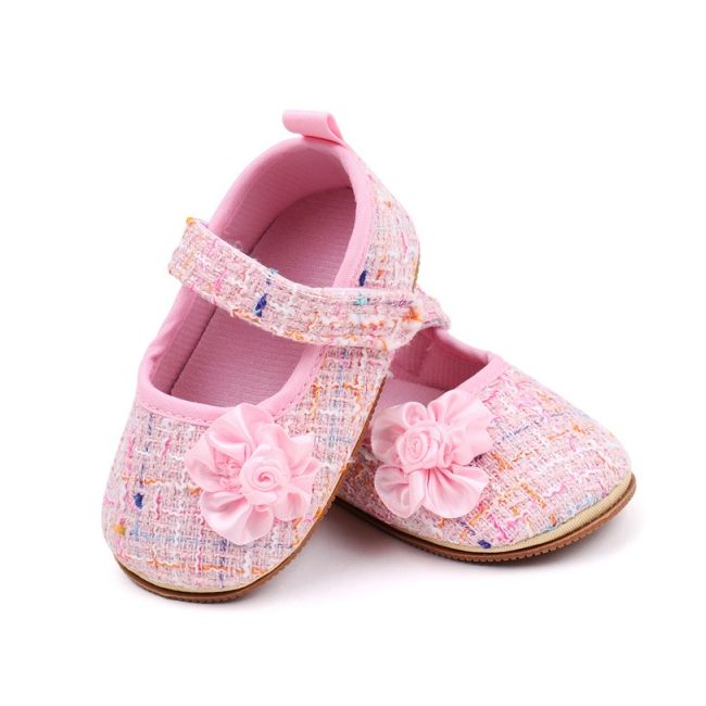 Pantofiori roz pentru bebelusi cu floricica - elegant csbhx3057-1-va6