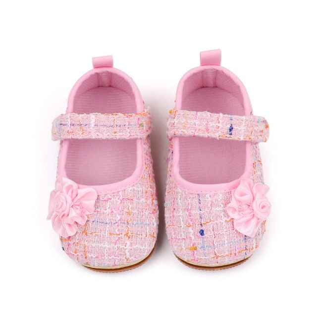 Pantofiori roz pentru bebelusi cu floricica - elegant csbhx3057-1-va6