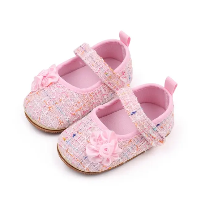 Pantofiori roz pentru bebelusi cu floricica - elegant csbhx3057-1-va6