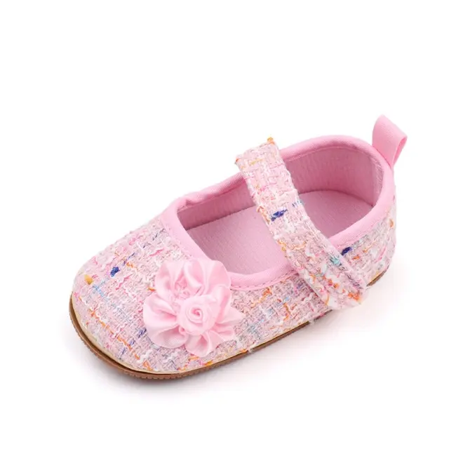 Pantofiori roz pentru bebelusi cu floricica - elegant csbhx3057-1-va6