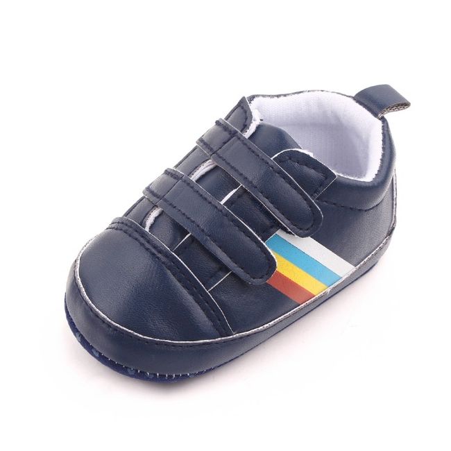 Pantofiori sport bebelusi bleumarine cu dungi multicolore chd2670-2-va6